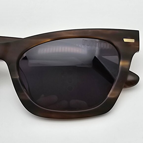Ronin Eyewear Jupiter Matte Brown Stripe Frame Polarized Grey Lens Sunglasses main image 13